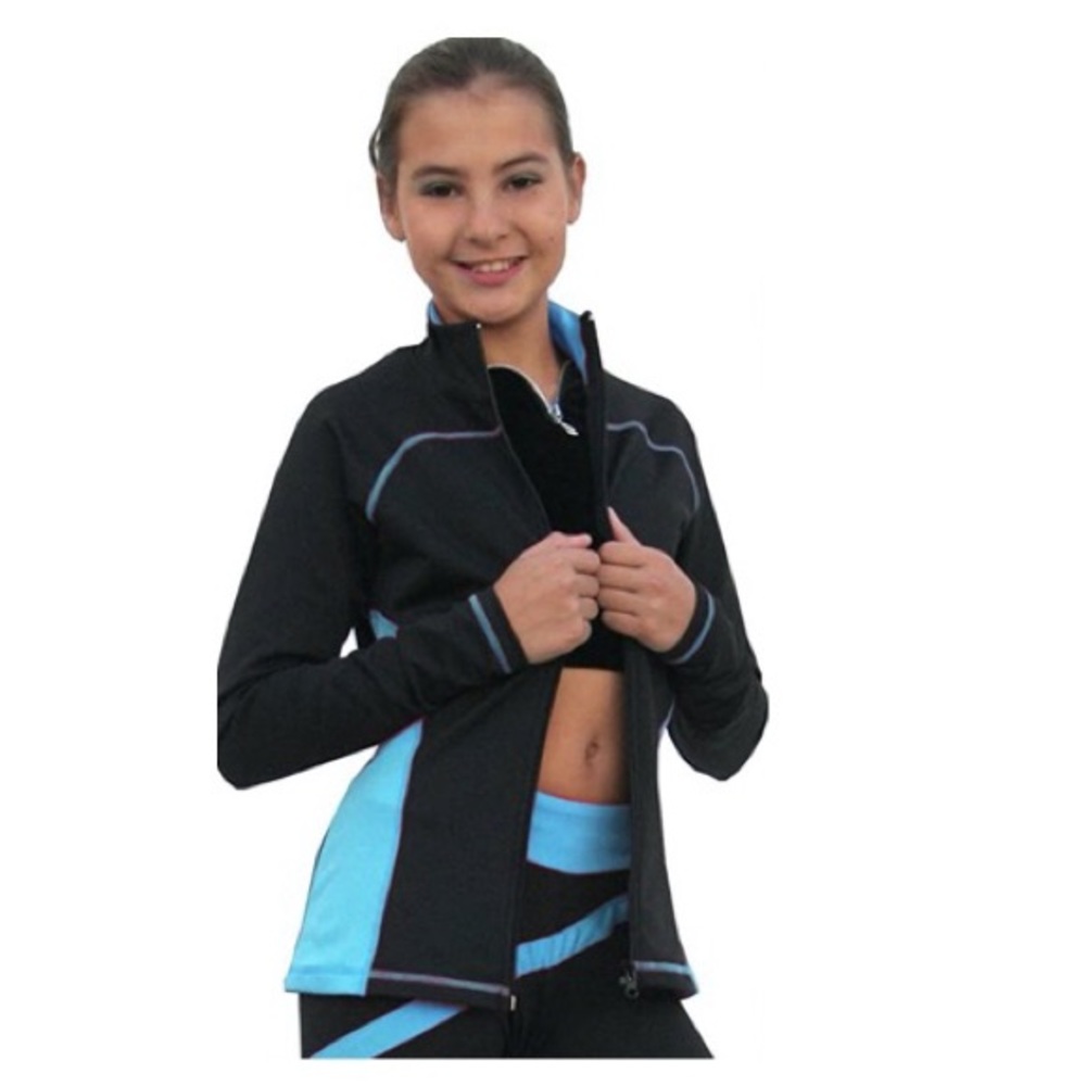 ChloeNoel Figure Skating 2-Tone Turquoise jacket